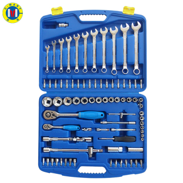 C-Mart's 82-Piece Professional Car Tool Kit: Ultimate Multi-Functional Ratchet, Box Spanner, Wrench, and Socket Set