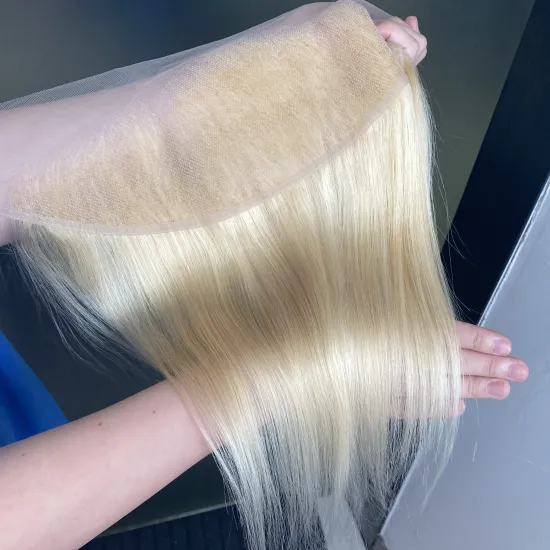 Wholesale 613 Blonde Straight Transparent Lace Frontal 13x4 - Raw Virgin Human Hair Indian/Brazilian