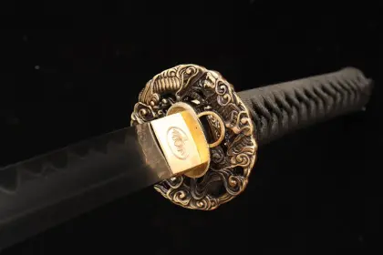 T10 Burned Edge Samurai Sword - Cloud Dragon