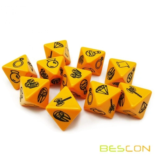 Chessex Dice. Opaque Yellow/black d4 dice