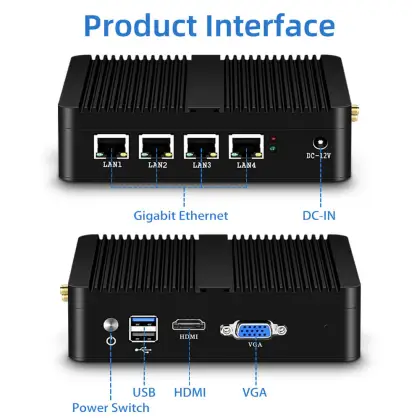 Fanless Mini PC Intel Firewall