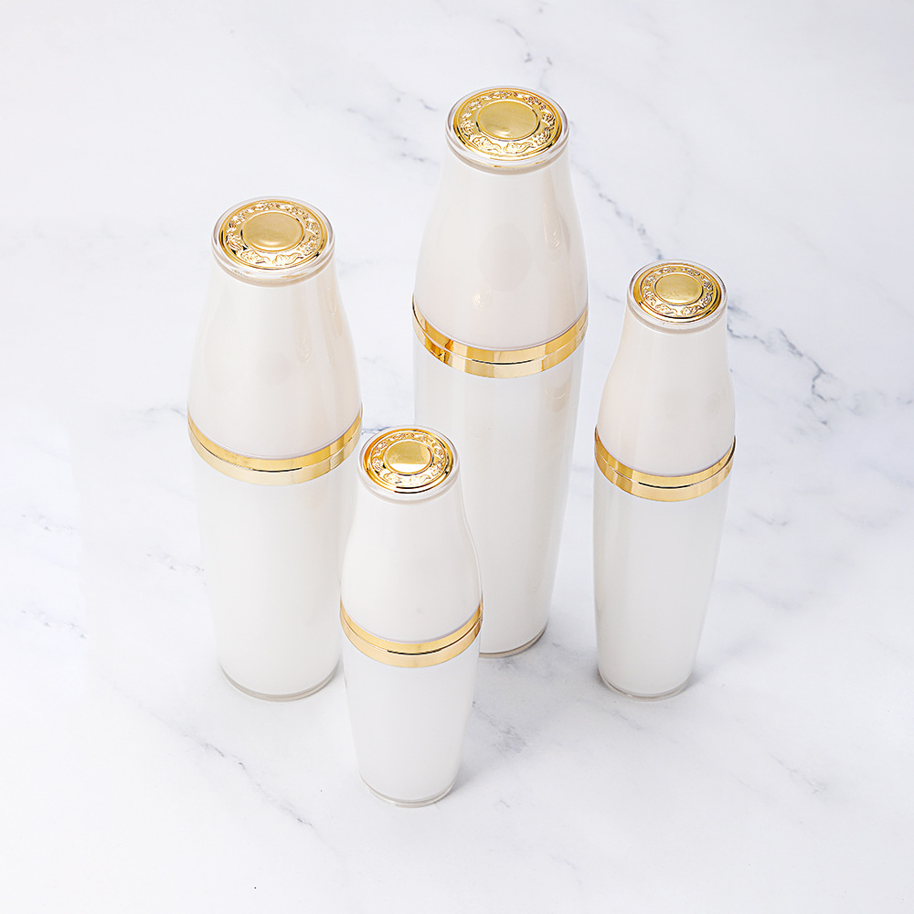 groothandel lege 30 ml 50 ml 80 ml acryl dubbele wand cosmetische flessen plastic wit voor huidverzorging