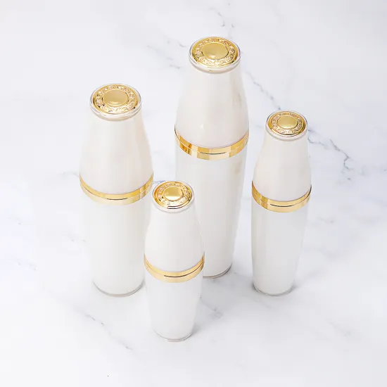 wholesale empty 30ml 50ml 80ml acrylic double wall cosmetic bottles plastic white for skin care