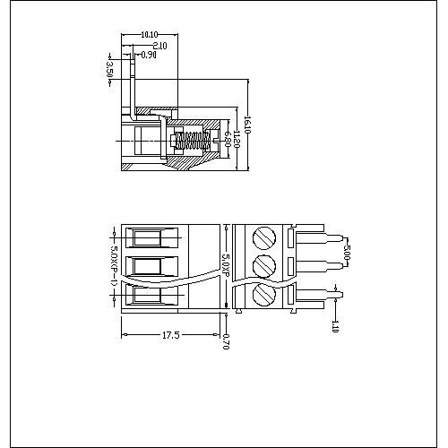 AT129R-5.0XXX-A PCB Screw Terminal Block