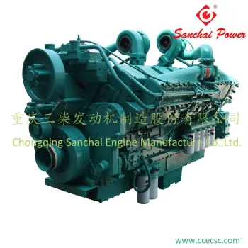 SANCHAI Brand 16-Cylinders Water-Cooled Diesel Engine For Generator