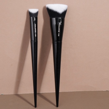 Customizable Foundation Concealer Brush with Aluminum Tube and Synthetic Hair