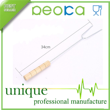 barbecue needles with wooden handle/bbq branding skewer
