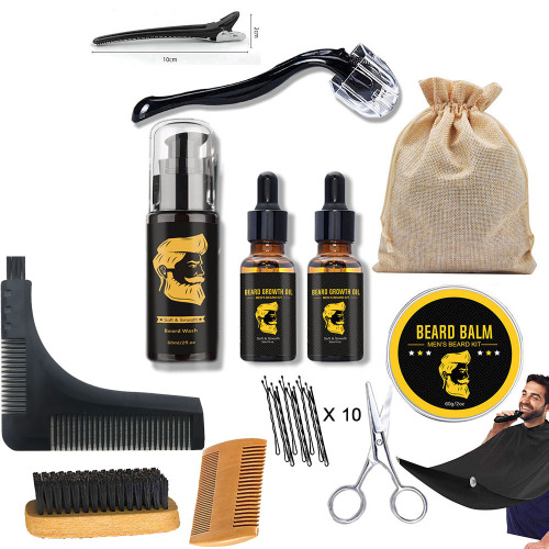 13 peça definida melhor kit de barba para crescimento