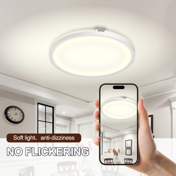 Full Spectrum 97RA Modern Indoor Round Ceiling Lamp - High Quality Backlit Dimmable Bedroom Lamp, 400MM Diameter