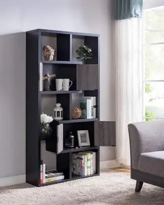 modern space saving pine wood bookcase