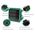 Three-phase ammeter with LCD display