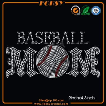 Baseball Mom rhinestone iron on transfers for t shirts