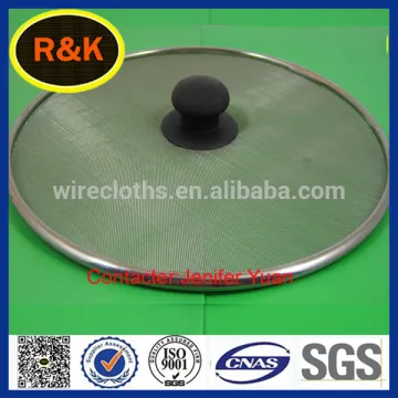 Food grade&high quality Stainless steel lid splatter screen mesh
