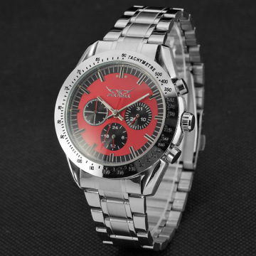 Orologio meccanico del Tourbillon dell'acciaio inossidabile tre occhi