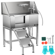 Pet Bathing Tub Stainless Steel Dog Grooming Tubs Factory