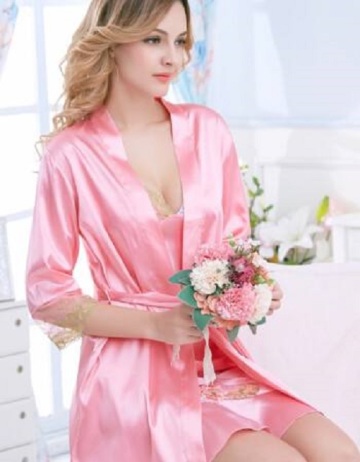 Pink Women's Long Nightgown