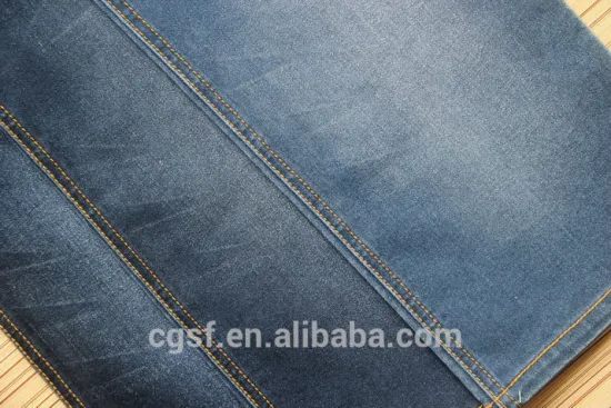 cotton polyester spandex denim fabric,Darl blue,satin pattern,SF1032