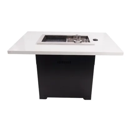 Lifting barbecue hot pot table