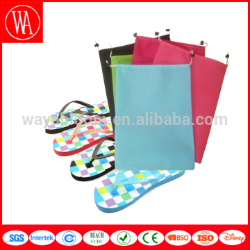 Custom made beach flip flop with non woven bag