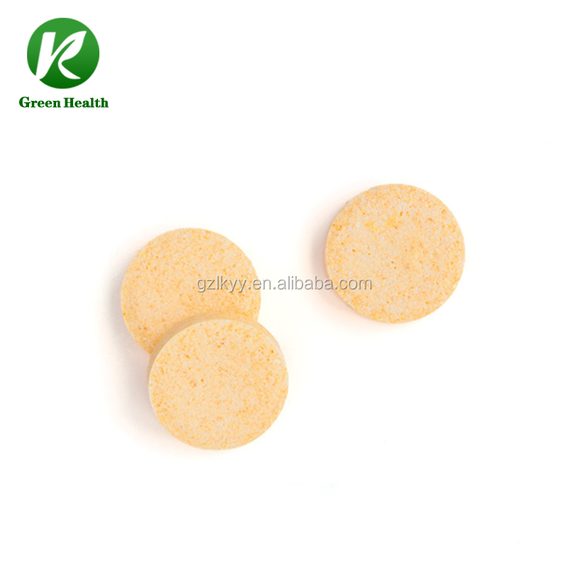 OEM ODM Multivitamin High Protein Orange Flavour Immune Support Vitamin B Effervescent Tablets