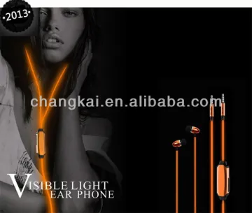 2014 New Arrival EL wire earphone flashing earphone