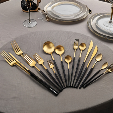 Luxury Modern Stainless Steel Gold Cutlery Set for Restaurants and Parties