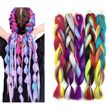 Wholesale Synthetic Crochet Hair Braiding Hair Extension for Jumbo Hair Braids Crochet Mix Colors