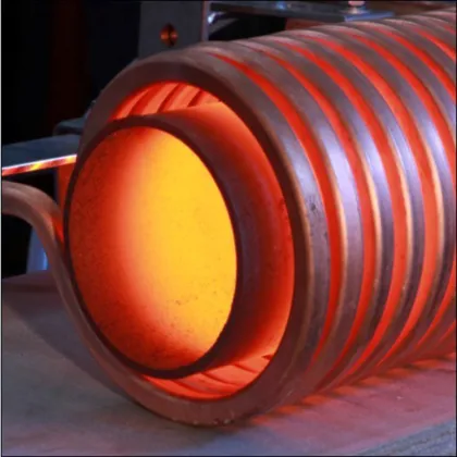 Induction heating necking equipment for steel pipes