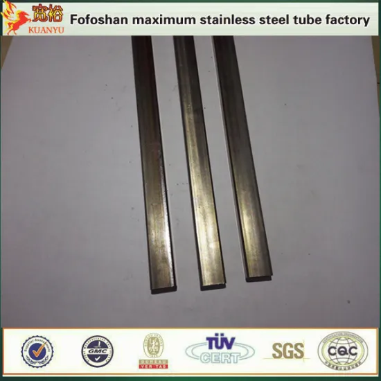 tp201 small diameter welded stainless steel rectangular pipe with polishing surface