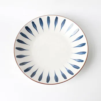 Ceramic soup Plate Dishes Nice Flower Design