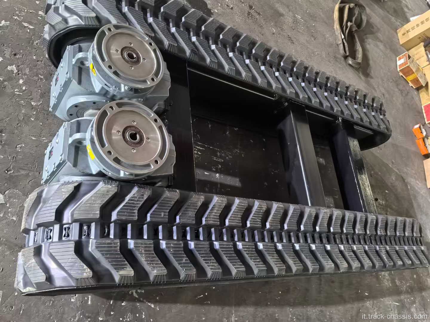 Traccia del crawler di gomma Under carriage Applicazioni