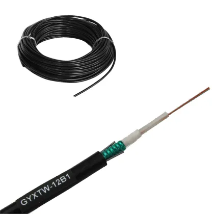 2 to 24 Core Outdoor Armoured GYXTW Fiber Optic Cable with YOFC Fiber