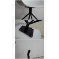 Chaise de bureau d'ordinateur de bureau blanche moderne avec pieds en métal