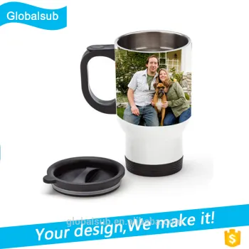 14oz Stainless steel sublimation travel mugs for personalized photo