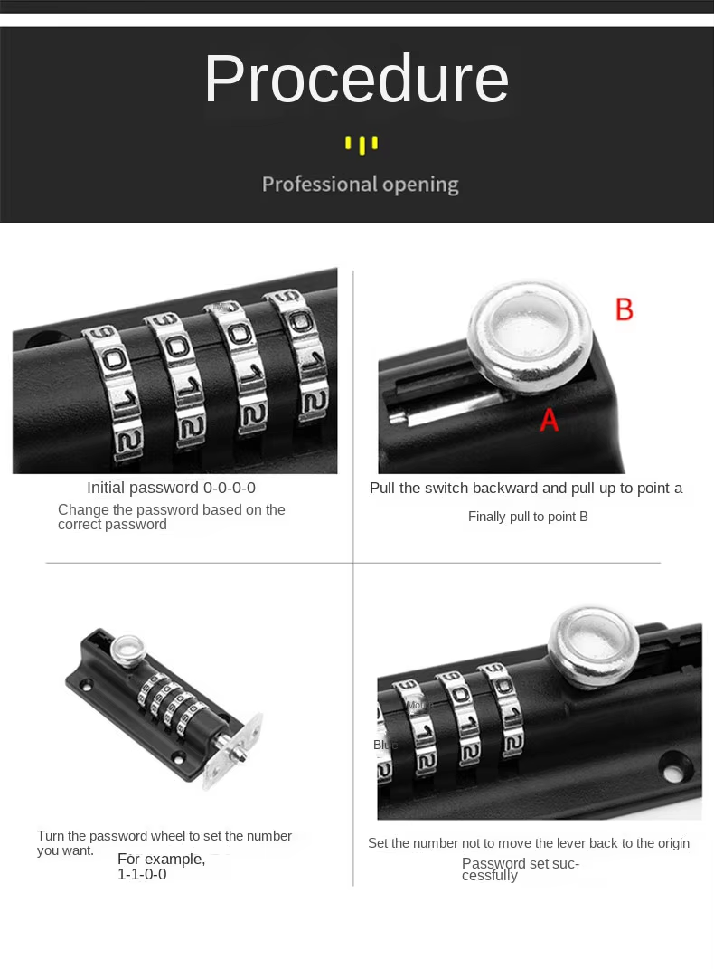 5 3 Password cabinet lock