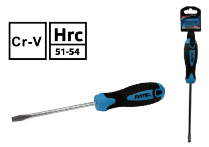 Fixtec Hand Tools CRV Slotted Screwdriver