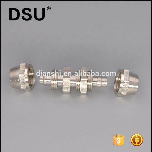 nickel plated brass equal union,compression fitting,straight connector