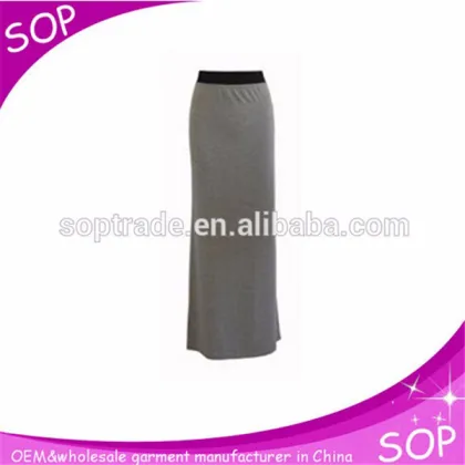Latest long skirt design women elegant long pencil skirt