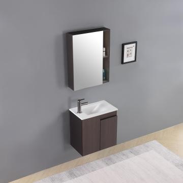 Luxury Wall-Hung PVC Vanity Cabinet with Ceramic Sink