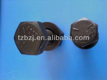 M8-M56 high strength black ASTM A325 heavy bolt and nut