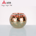 Ato Leaf Pattern Glass Candle Candle Candle Jar