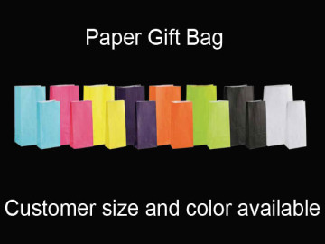 Colors White Kraft Paper Gift Bag
