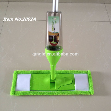 easy spray mop with green color, flat microfiber spray mop