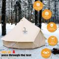 4/6/8 Person Canvas Bell Tent with Stove Jack