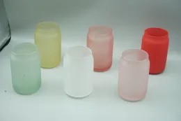 Frosted Glass Candle Jar