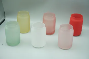 Frosted Glass Candle Jar