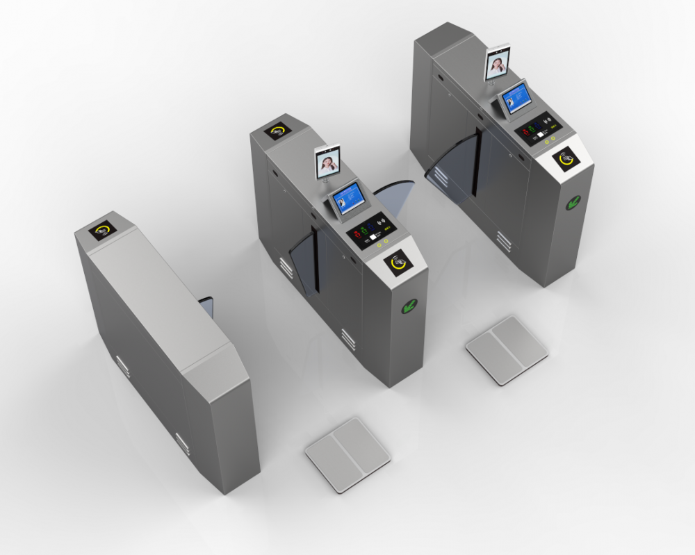 Flap Gate Turnstile With Esd Shoe Checker