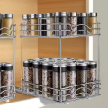 Slide out kitchen spice rack storage rack