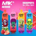 Mak AK 9000 퍼프 일회용 vape