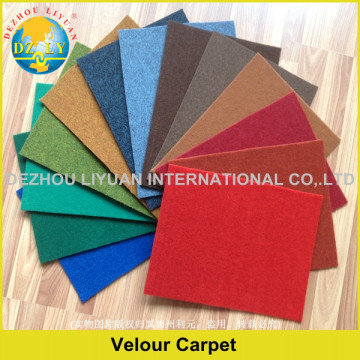 Nonwoven polyester needle punch velour banquet hall carpet